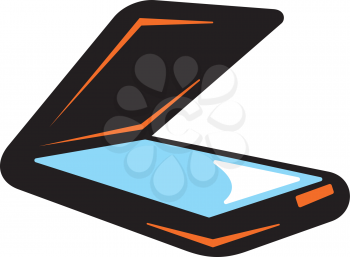 Royalty Free Clipart Image of a Scanner