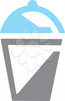 Royalty Free Clipart Image of a Trash Bin