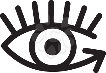 Royalty Free Clipart Image of an Eye Icon