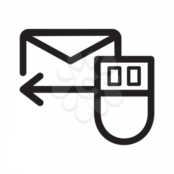 Royalty Free Clipart Image of a Mouse and Envelope Icon