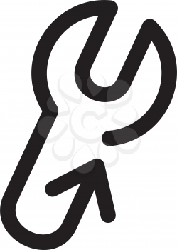 Royalty Free Clipart Image of a Wrench