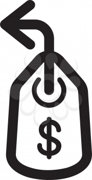 Royalty Free Clipart Image of a Dollar Tag