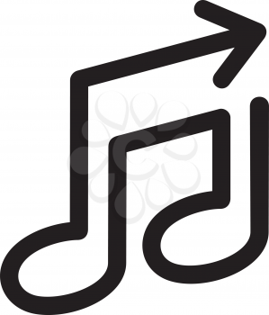 Royalty Free Clipart Image of a Musical Note