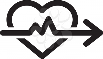 Royalty Free Clipart Image of a Cardiology Symbol