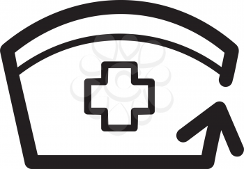Royalty Free Clipart Image of a Nurse's Hat