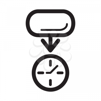 Royalty Free Clipart Image of a Pill and Clock Icon