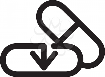 Royalty Free Clipart Image of a Pill Icon