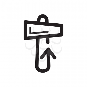 Royalty Free Clipart Image of a Hammer Icon