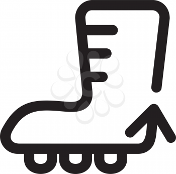 Royalty Free Clipart Image of a Roller Boot