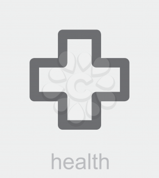 Royalty Free Clipart Image of a Health Cross Icon