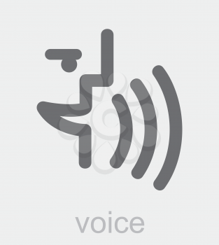 Royalty Free Clipart Image of a Voice Icon
