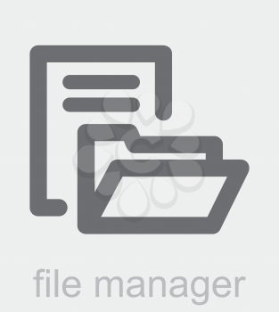 Royalty Free Clipart Image of a File Manager Icon