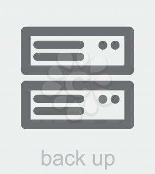 Royalty Free Clipart Image of a Back Up Icon