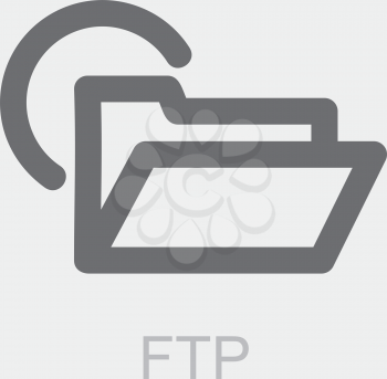 Royalty Free Clipart Image of an FTP Folder