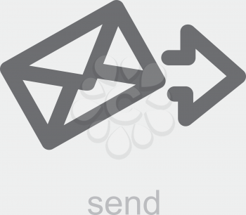 Royalty Free Clipart Image of a Send Icon
