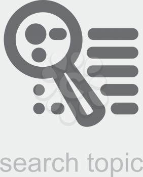 Royalty Free Clipart Image of a Search Topic Icon