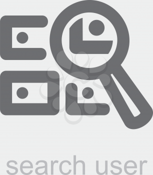 Royalty Free Clipart Image of a Search User Icon