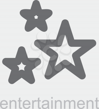 Royalty Free Clipart Image of a Star Entertainment Icon
