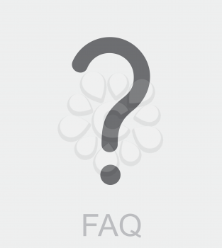 Royalty Free Clipart Image of an FAQ Question Mark