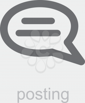 Royalty Free Clipart Image of a Posting Icon