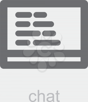 Royalty Free Clipart Image of a Chat Icon
