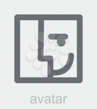 Royalty Free Clipart Image of an Avatar Icon