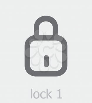 Royalty Free Clipart Image of a Locked Icon