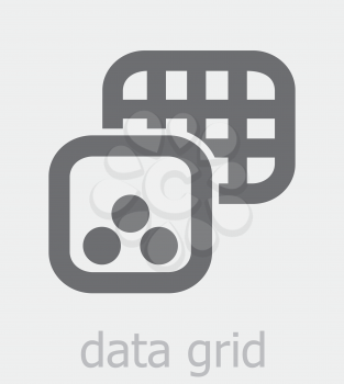 Royalty Free Clipart Image of a Data Grid Icon