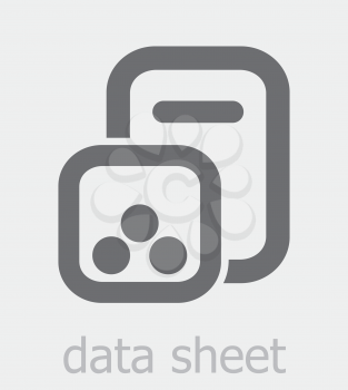 Royalty Free Clipart Image of a Data Sheet