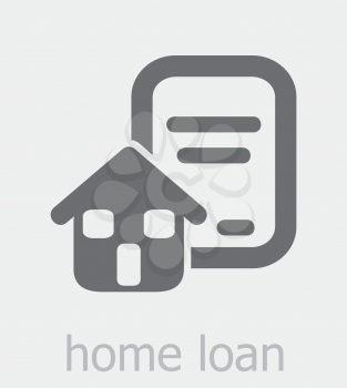 Royalty Free Clipart Image of a Home Loan