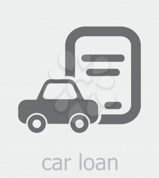 Royalty Free Clipart Image of a Car Loan Icon