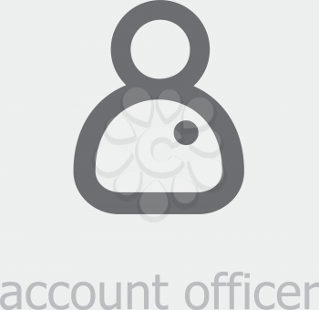 Royalty Free Clipart Image of an Account Officer