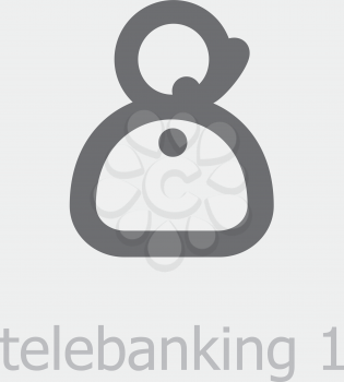 Royalty Free Clipart Image of a Telebanking Icon