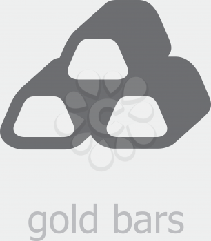 Royalty Free Clipart Image of Gold Bars