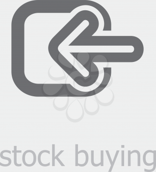 Royalty Free Clipart Image of a Stock Buying Icon