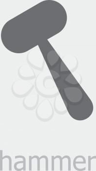 Royalty Free Clipart Image of a Hammer Icon