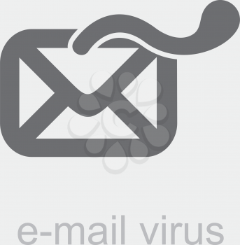 Royalty Free Clipart Image of a Email Virus