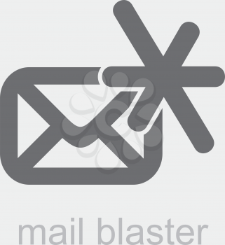 Royalty Free Clipart Image of a Mail Blaster