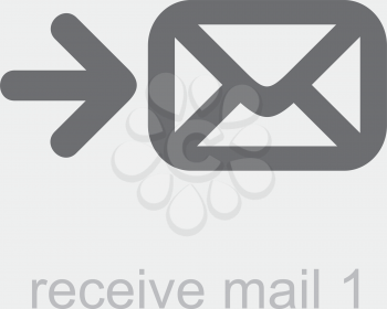 Royalty Free Clipart Image of a Receive Email Icon