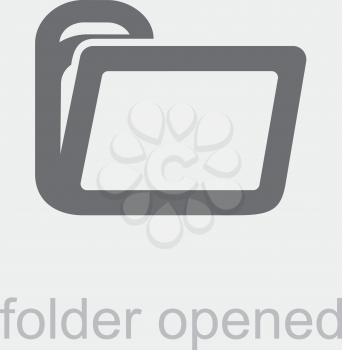Royalty Free Clipart Image of an Open Folder