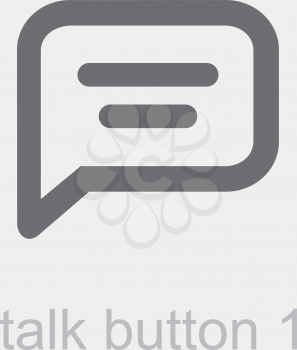 Royalty Free Clipart Image of a Talk Button Icon