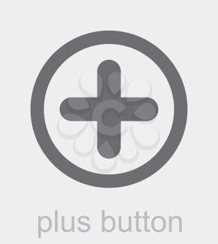 Royalty Free Clipart Image of a Plus Button