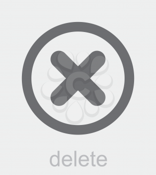 Royalty Free Clipart Image of Delete Button
