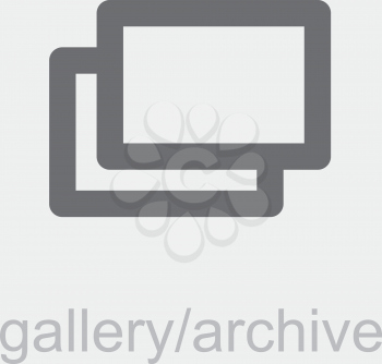 Royalty Free Clipart Image of a Gallery/Archive Icon