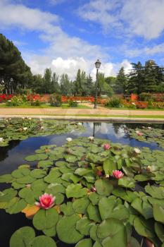 Royalty Free Photo of a Pond in Madrid