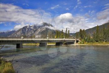 Royalty Free Photo of a Bridge to Banff Canada