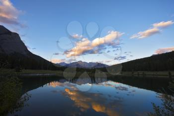 Royalty Free Photo of the Cascade Lakes in Canada