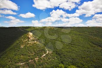 Royalty Free Photo of the Ruins of crusaders in Mountains of Israel