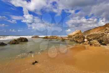 Royalty Free Photo of the Coast of the Mediterranean Sea