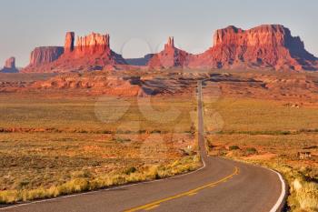 Royalty Free Photo of a Highway in the Valley of Monuments